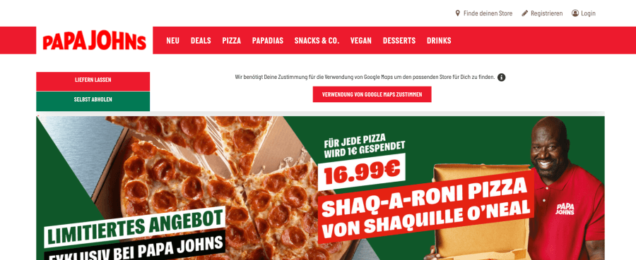 PapaJohns- Website